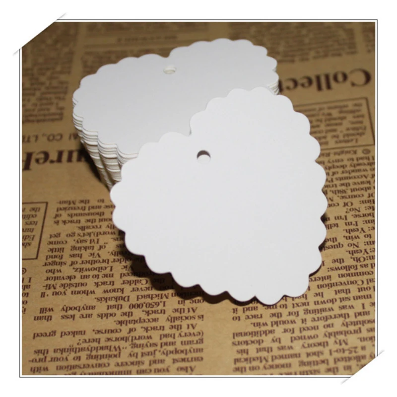 100 шт./упак. Круглый/прямоугольник из крафт-бумаги пустые этикетки одежды ярлык