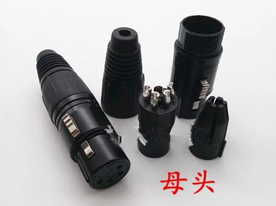 5 комплектов микрофонный разъем 4 ядерный Canon балансовая вилка Carron никелированные