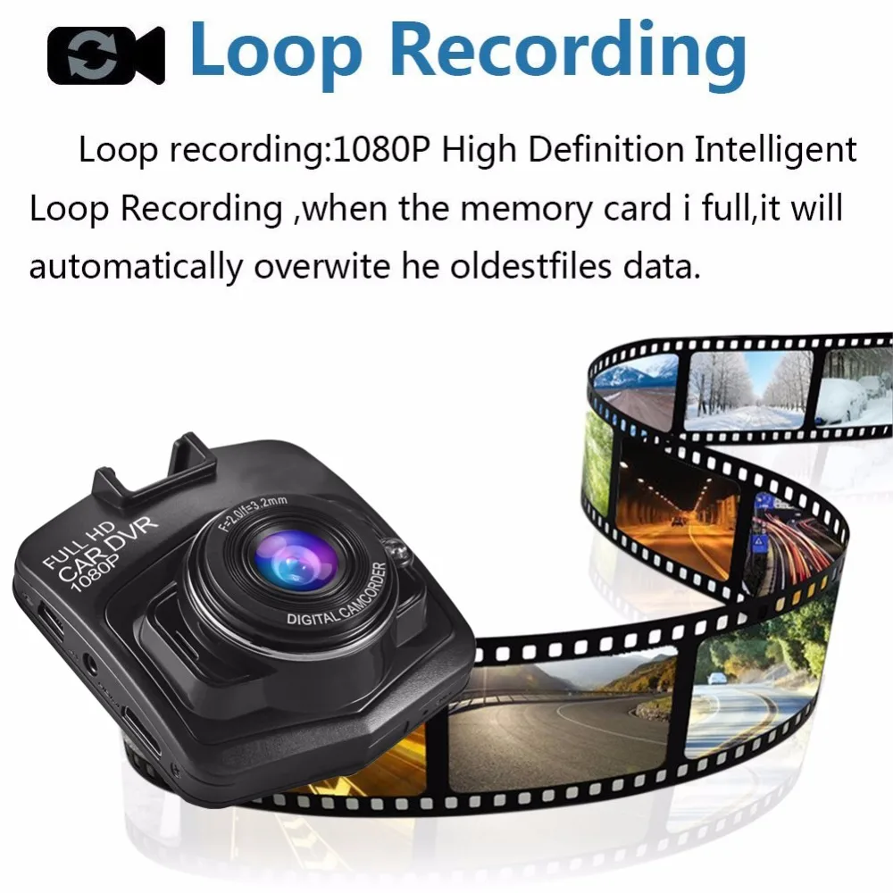 AMPrime A1 Мини Автомобильный видеорегистратор Full HD 1080 P ночного видения Carcam камера