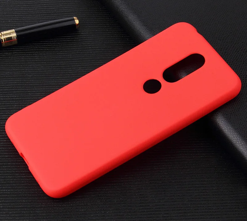 Цвет матовый конфетный, TPU чехол для Nokia на возраст 1, 2, 3, 5, 6, 7 Plus 8 2,1 3,1 5,1X5X6X7 7,1 ультра тонкий прозрачный мягкий чехол - Цвет: Red TPU