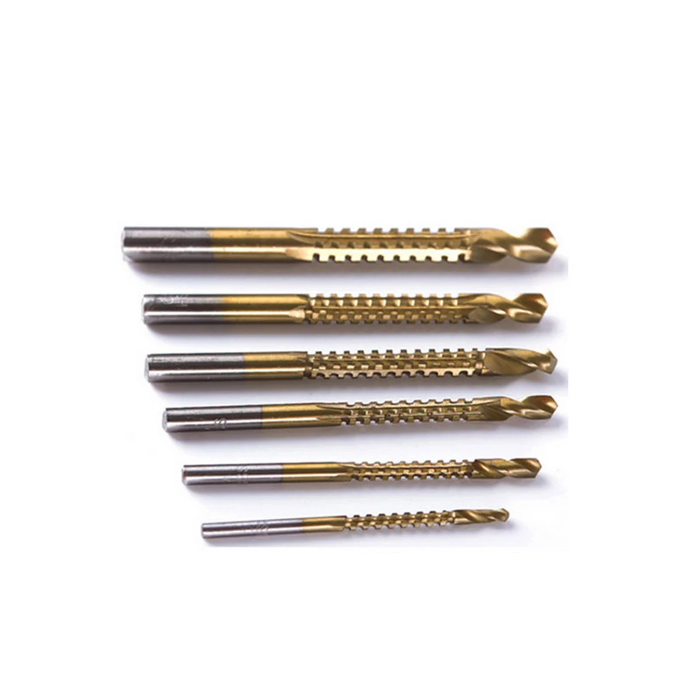 6 шт./компл. набор сверл и пилы из быстрорежущей стали титана для деревообработки