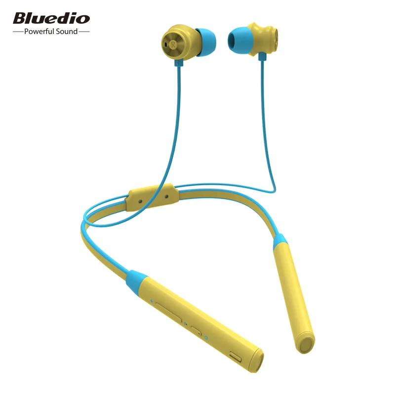 Yellow Новые Bluedio TN2 Спортивные bluetooth наушники с шумоподавлением Беспроводная гарнитура с микрофоном для мобильных телефонов - Цвет: Yellow