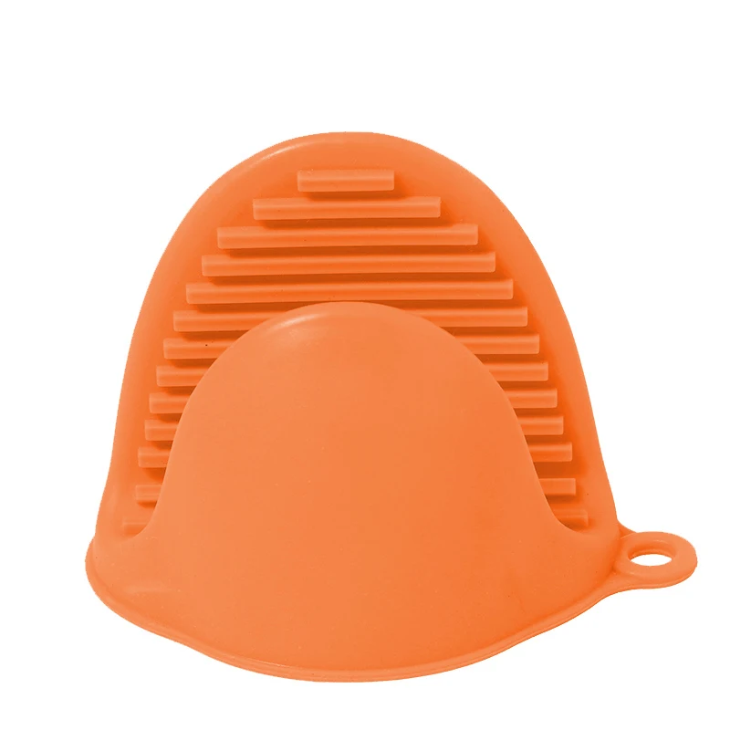 Orange MOSEKO 1 шт. кухонные силиконовые термостойкие Прихватки для готовки в духовке перчатки для выпечки изоляционные антипригарные противоскользящие горшочки держатель для кишков зажим - Цвет: Orange