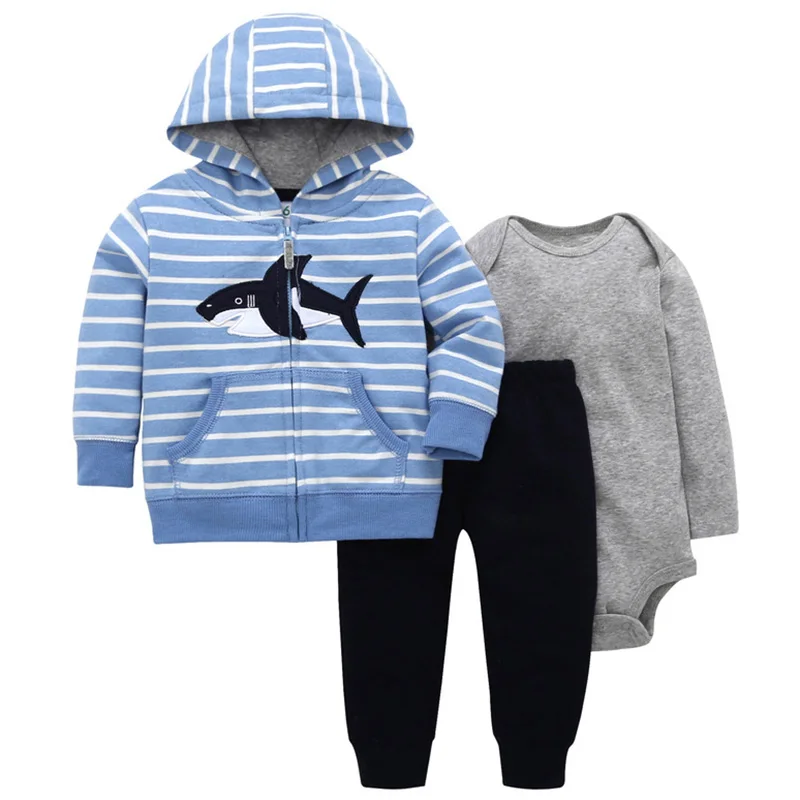 Бренд года, одежда для малышей Bebes, полосатая куртка+ боди+ штаны, осенне-зимние модные хлопковые комплекты одежды для новорожденных, новинка - Цвет: Зеленый