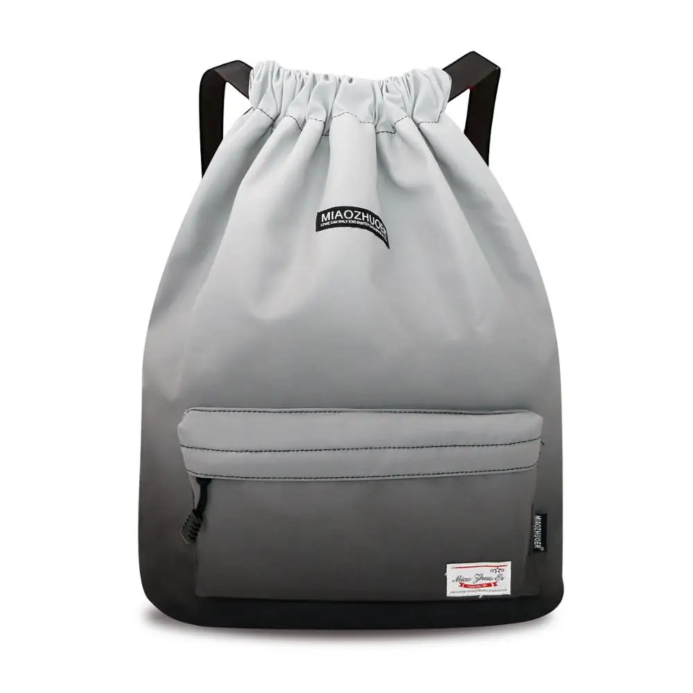 Gradient gray Спортивная сумка, водонепроницаемый рюкзак со шнурком, спортивная сумка для женщин и девушек,, уличные дорожные сумки для спортзала, тренировок, плавания, фитнеса - Цвет: Gradient gray