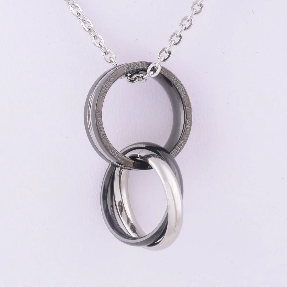 50CM Chain Length Stainless Steel Pendant Fashion Women and Men Lovers Black Silver Necklace Jewelry Christmas Gifts | Украшения и