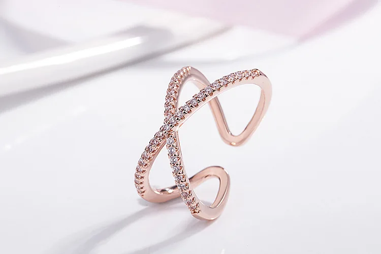 Bague Ringen, Новое поступление, 925 пробы, серебряные кольца с открытым цирконием, двухслойные кольца для девушек, женские кольца, Подарочные ювелирные изделия