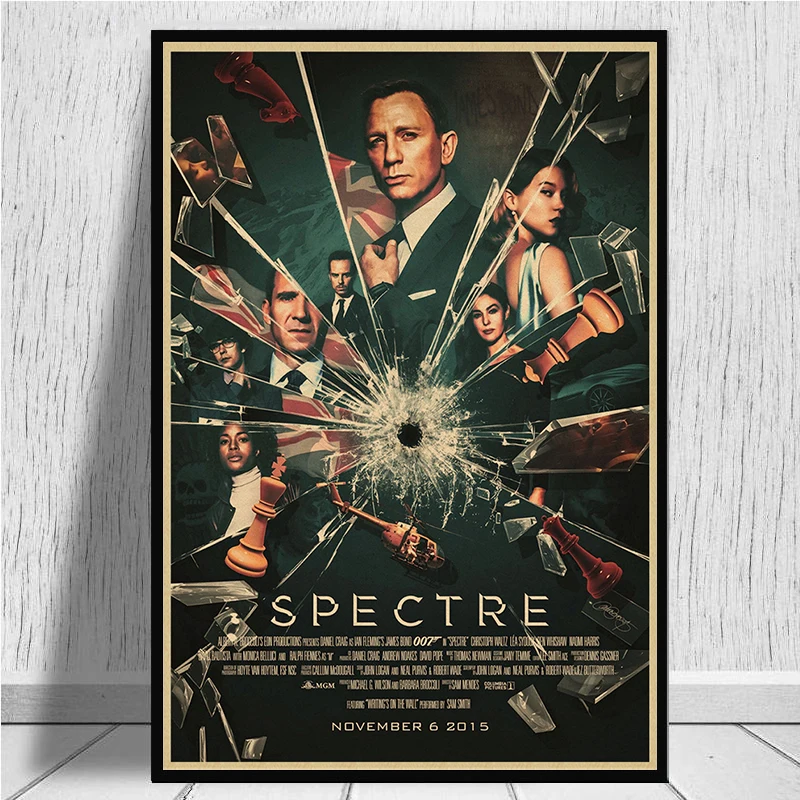 007 Джеймс Бонд агенте Коннери Майкл Крейг классический экшн-фильм крафт-бумага Бар плакат ретро плакат декоративной живописи