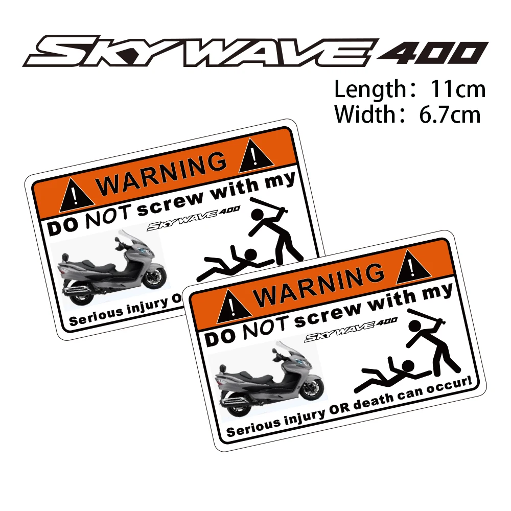 

KODASKIN 2 Pieces Do Not Screw Warning Sticker Decal for Suzuki Skywave 400