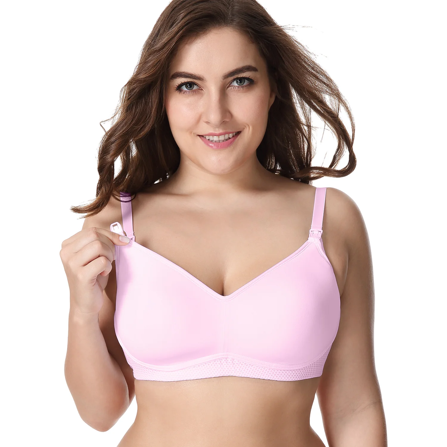 Light Pink04 Женский бюстгальтер без косточек для кормления грудью 32-40 B C D DD - Цвет: Light Pink04