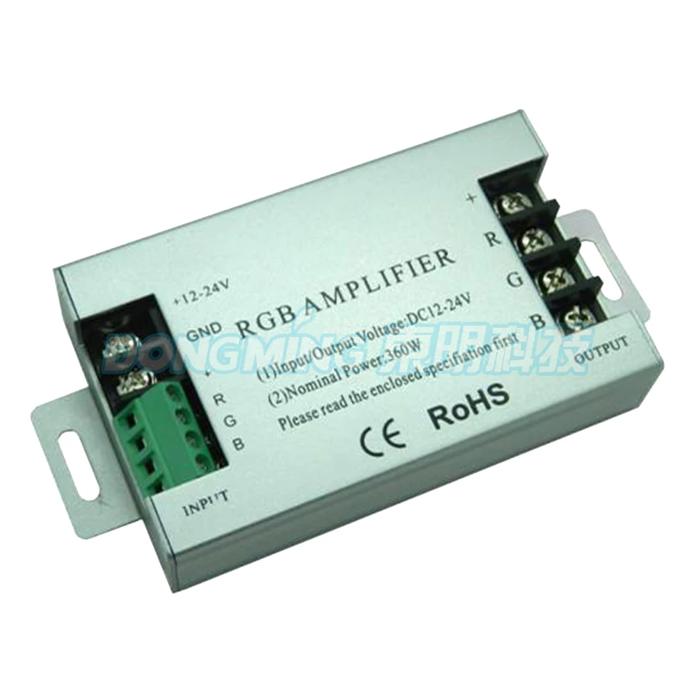 

RGB Amplifier controller 360W Al material cover 10A LED rgb controller enlarge signal rgb led strip amplifier free shipping