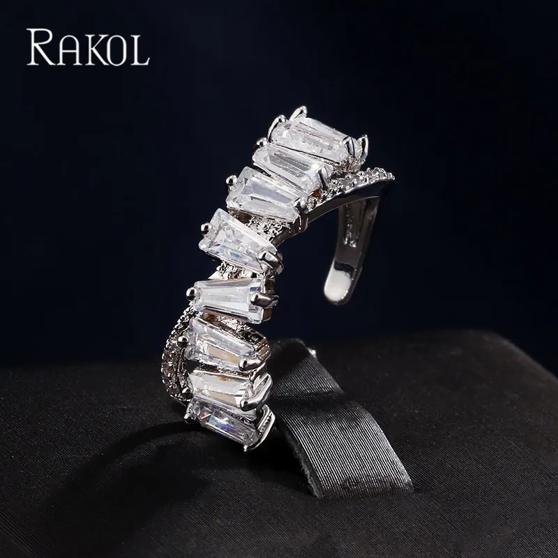 RAKOL прекрасный Полный проложить колонку форма AAA CZ камень корсс девушки роскошные