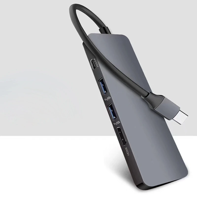 Топ 5 в 1 концентратор USB Type C Hdmi 4K Gigabit Ethernet Rj45 Lan адаптер для Macbook Pro Thunderbolt 3 зарядное