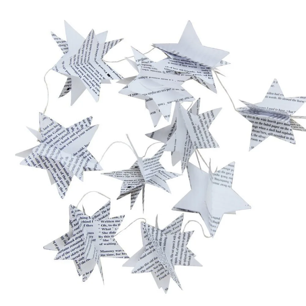 Страницы книг переработанная книга гирлянда газета звезда бандаж праздник