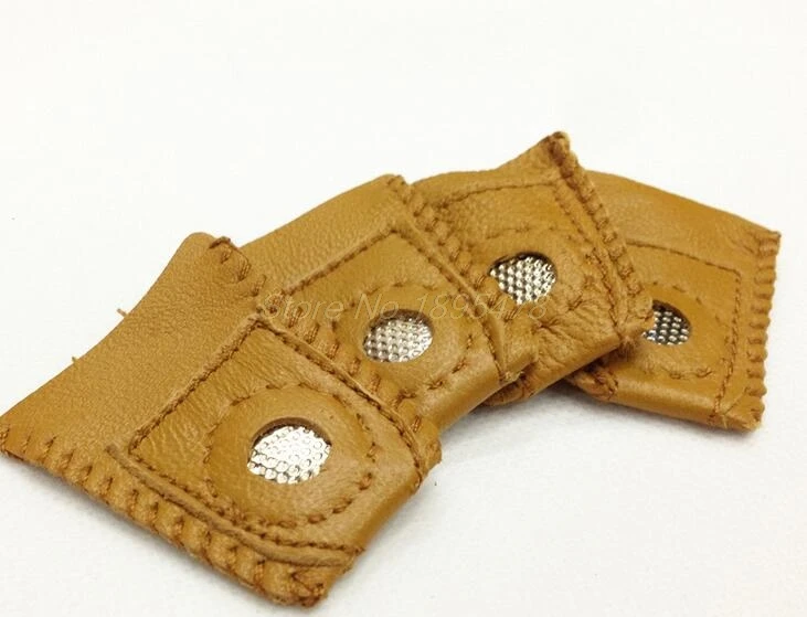 500PCS Synthetic Leather Coin Thimble With Metal Tip DIY Sewing Tool Handmade Needlework | Дом и сад
