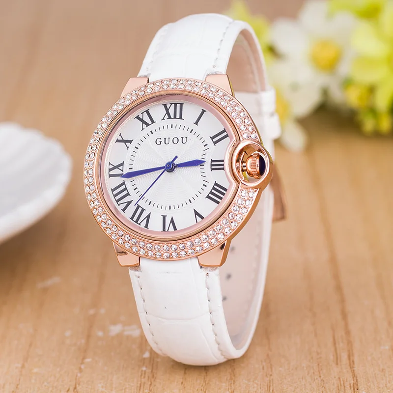 Женские мокасины Модные брендовые часы класса люкс со стразами женские