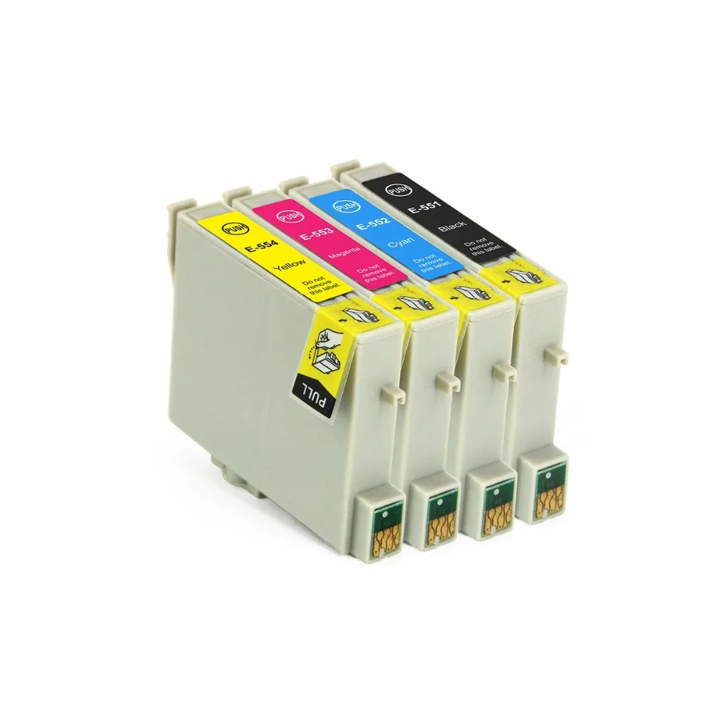 Чернильный картридж T0551 T0552 T0553 T0554 6 шт. для принтера Epson RX420 RX425 R240 R245 RX520|t0552|printer