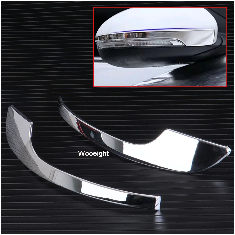 Wooeight 2 шт. ABS боковое зеркало хромированная крышка отделка формовочная полоса