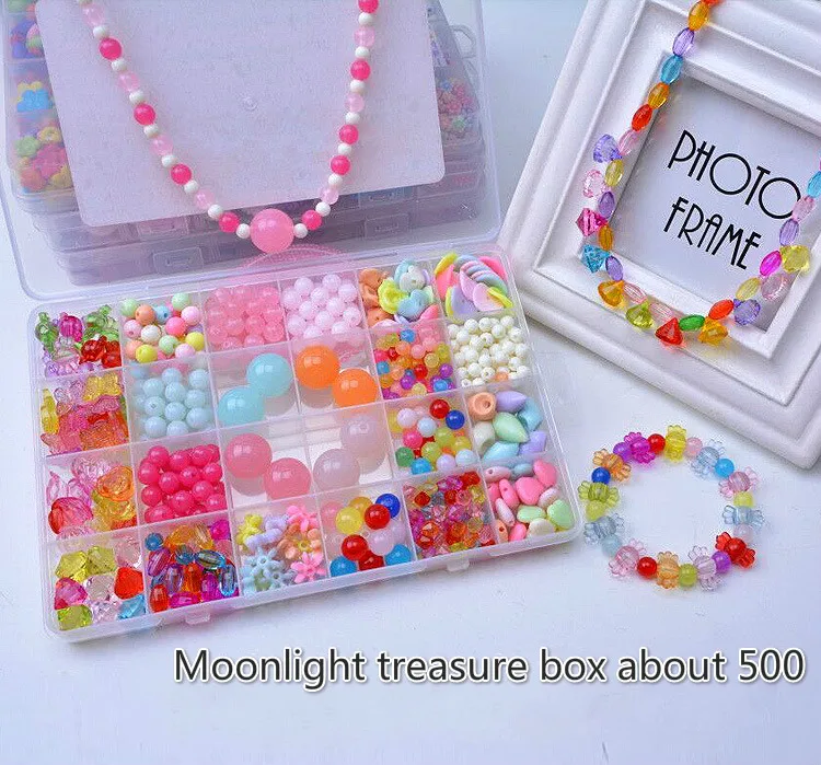 9Moonlightbox 24 Сетки diy Детская игрушка с бисером amblyopia Исправлена бисером развивающие игрушки подарок для девочки - Цвет: 9Moonlightbox