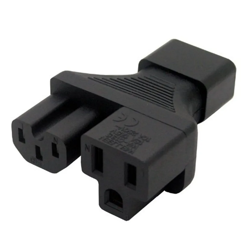 IEC 320 C14 male to Nema 5-15R + C15 адаптер питания US femlae &amp C13 Y split вилка с преобразователем