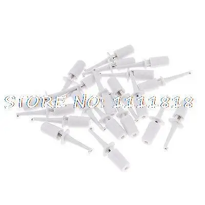 

20 Pcs White Plastic Multimeter Meter Electrical Testing Hook