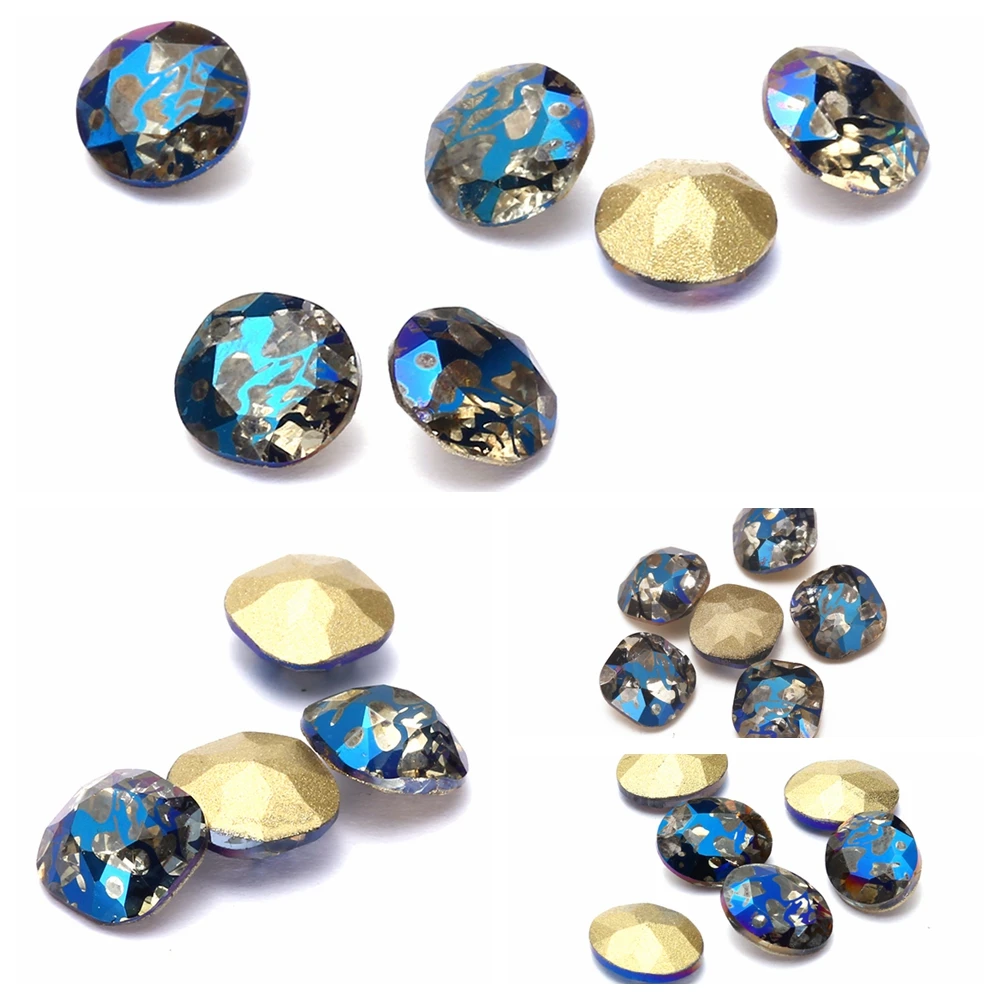 Камни для ногтей 50 шт ржавые цвета стеклянные стразы дизайна украшения