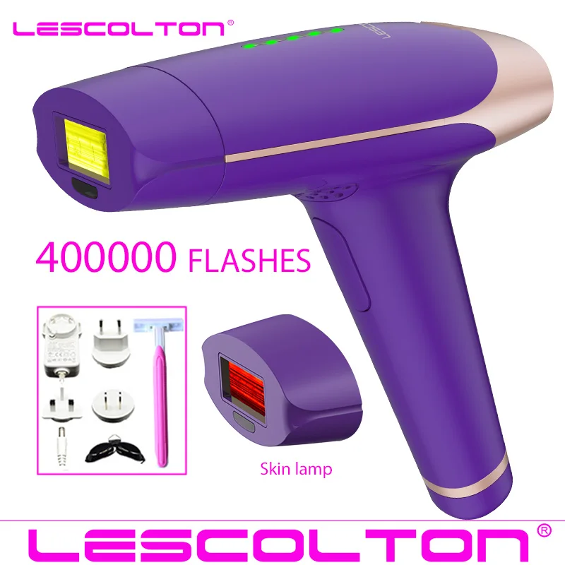 400000times purple Lescolton T009 постоянный лазерный эпилятор IPL эпилятор ipl эпилятор для депиляции всего тела ipl лазерный эпилятор - Цвет: 400000times purple