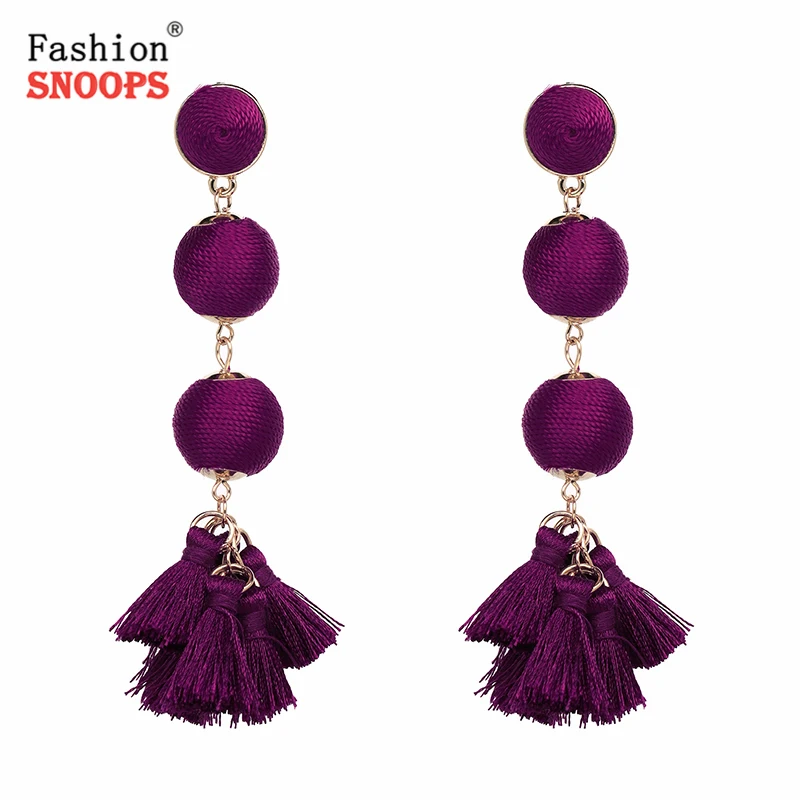 Женские серьги подвески ручной работы в этническом стиле|tassel drop earrings|tassel earringsdrop