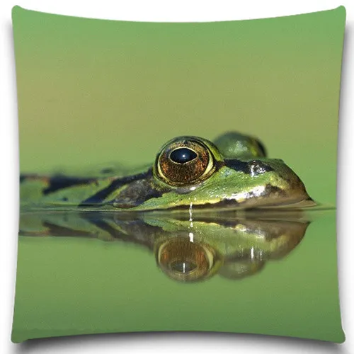 Квадратная наволочка с Пчелкой/лягушкой/бабочкой и цветами хлопковая