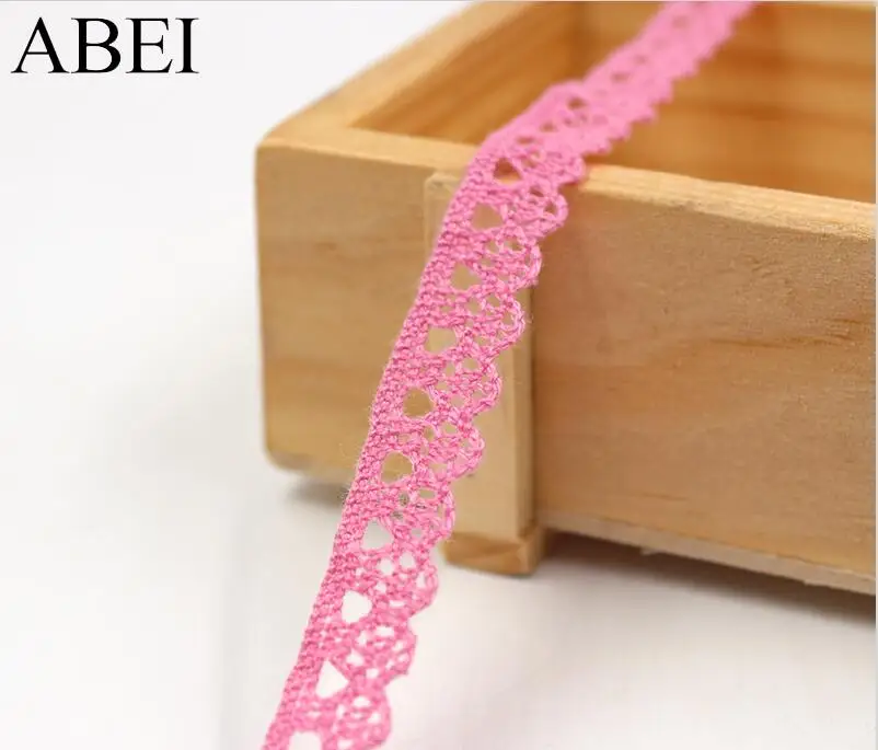 10 ярдов/партия Diy Швейные аксессуары белые бежевые хлопковые кружева ленты ручной работы хлопок кружева планки свадебное украшение для альбома - Цвет: width 12mm