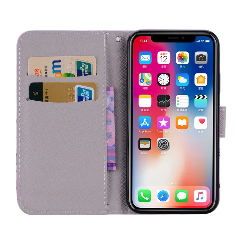 Чехол для Телефона iPhone 6 6s 7 8 plus X 5 чехол Магнитный PU кожаный бумажник с