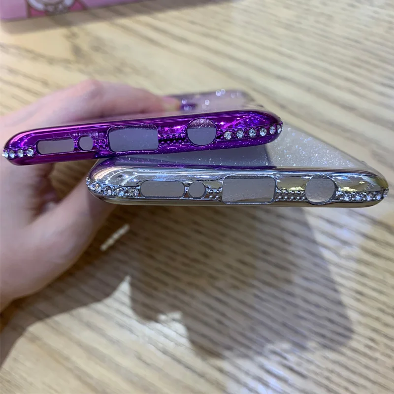 Блестящий бриллиантовый мягкий чехол из ТПУ для Samsung A10 A20 A30 A50 A40 A70 A60 M10 M20 M30