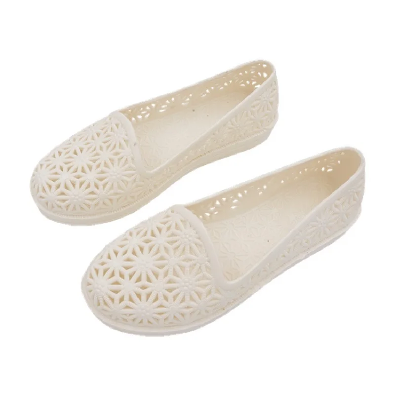 Сандалии-желе женские с закрытым носком Повседневные Дышащие пляжные туфли без