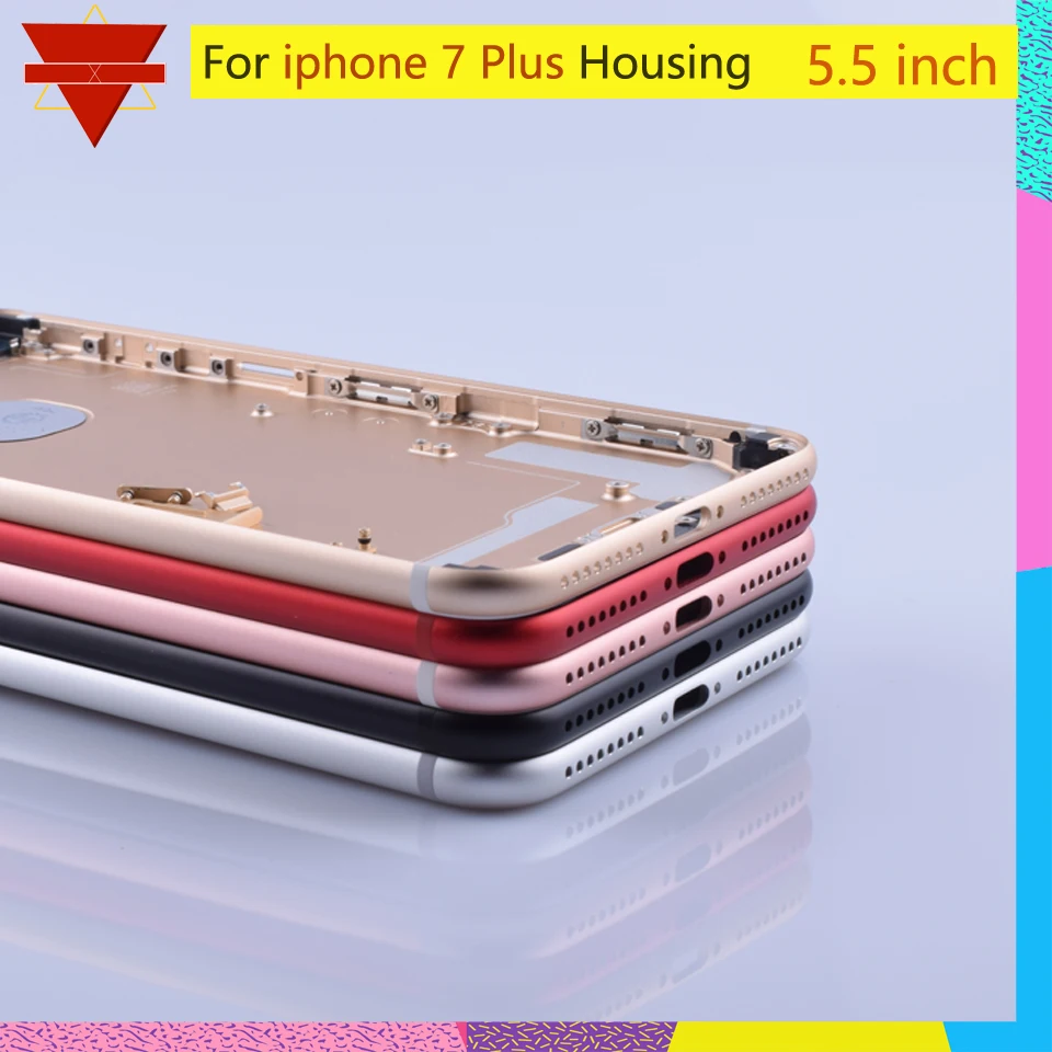 10 шт./лот, новинка для 7 Plus, металлическая крышка для батареи, дверь, полный корпус для Apple Iphone 7 Plus, шасси, средняя рамка с sim-лотком