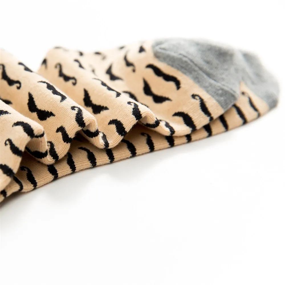 5 пар модные носки для мужчин хлопковые длинные цветные забавные дышащие