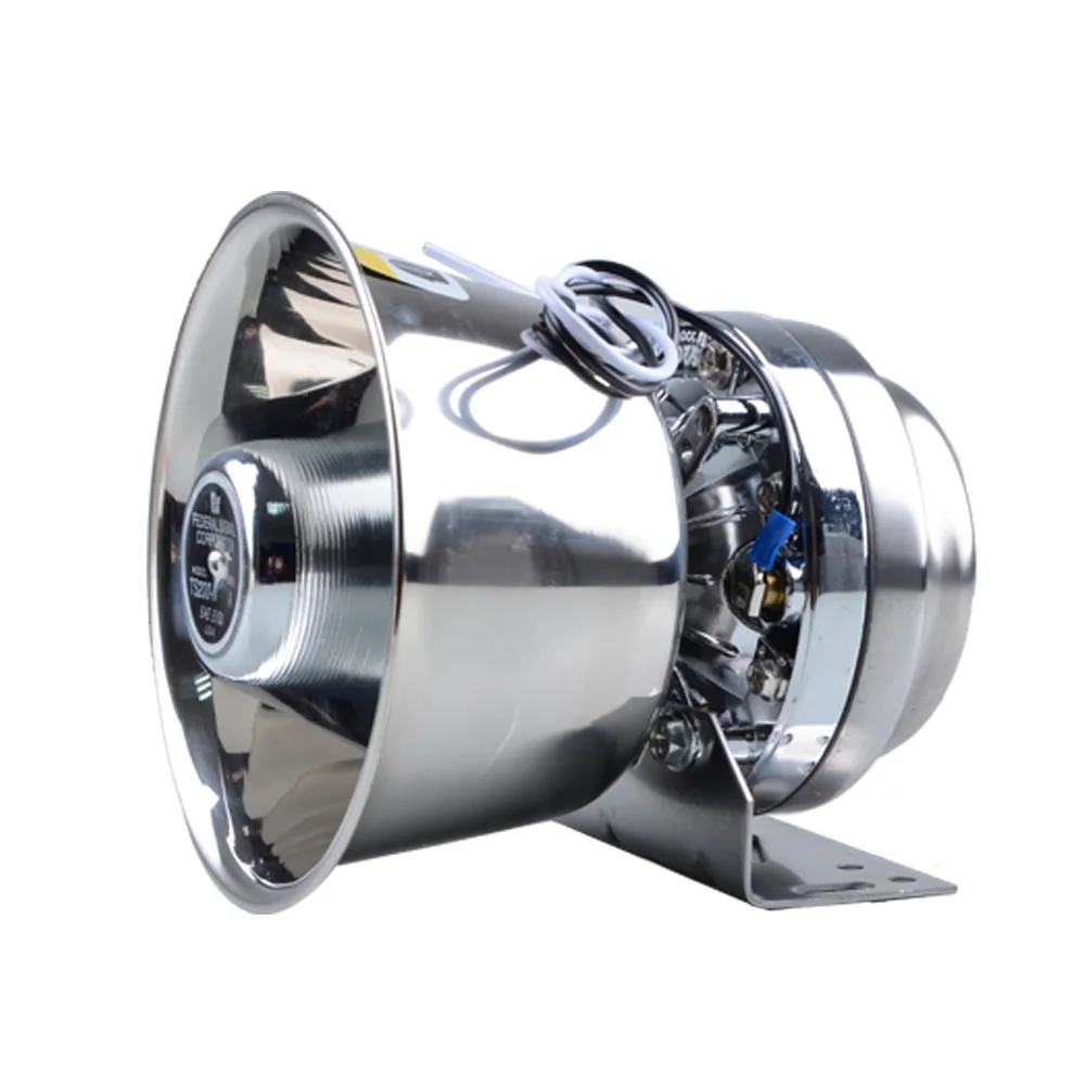 Водонепроницаемый 200 Вт 12 В из нержавеющей стали Автомобильная сирена Рог