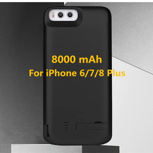 Black For 6 7 8 Plus Для iPhone X/iPhone Xs Портативный Батарея Зарядное устройство чехол для iPhone 6 Plus/6s/iPhone 7 Plus/8 резервного копирования Мощность Bank пакет для iPhone 6s/7/8 Plus Батарея чехол - Цвет: Black For 6 7 8 Plus