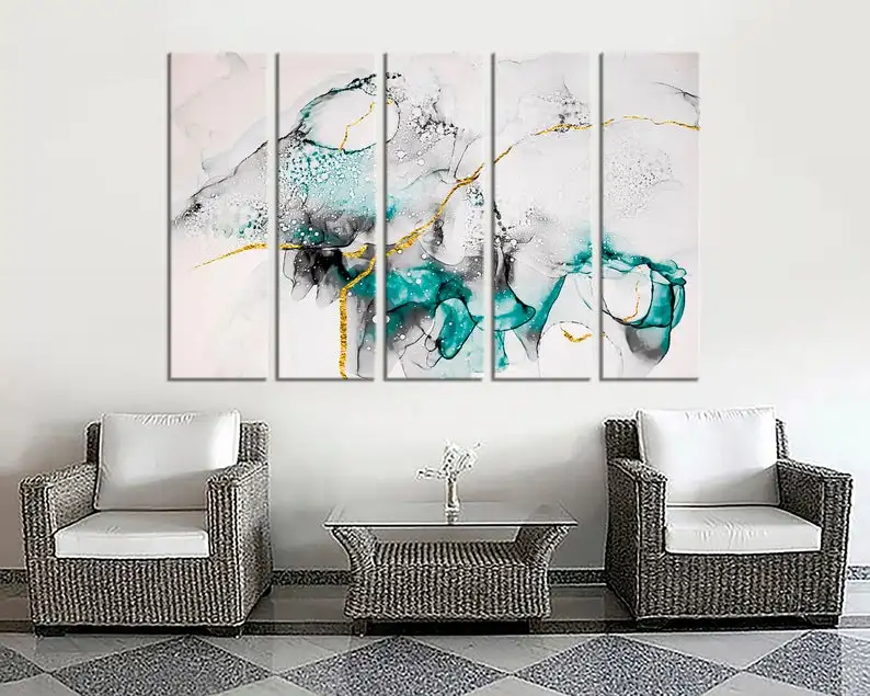 Large Abstract Pattern Canvas Paintings Marble Art Wall Room Decor Modern Home Decoration Mural Living Pictures |