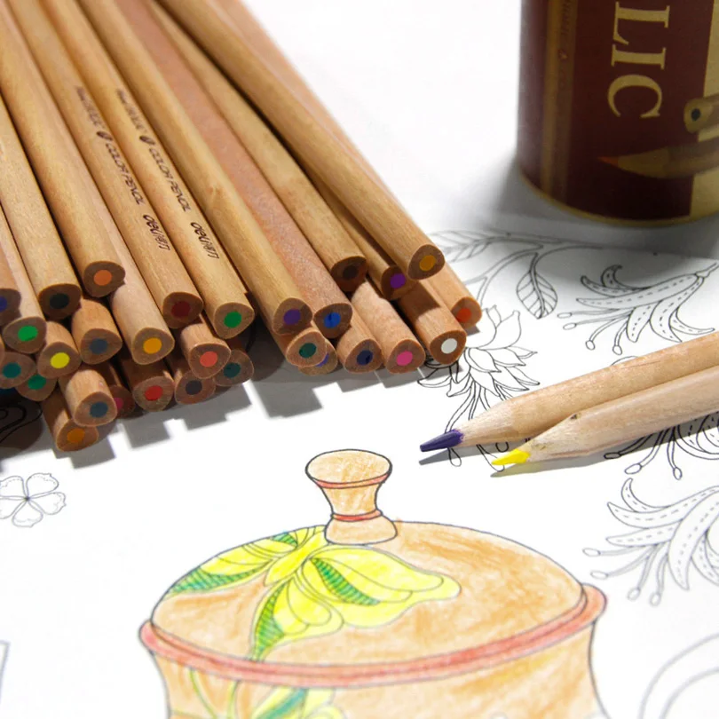 Deli 2017 Набор цветных карандашей канцелярские принадлежности для школы 12/18/24/36/48