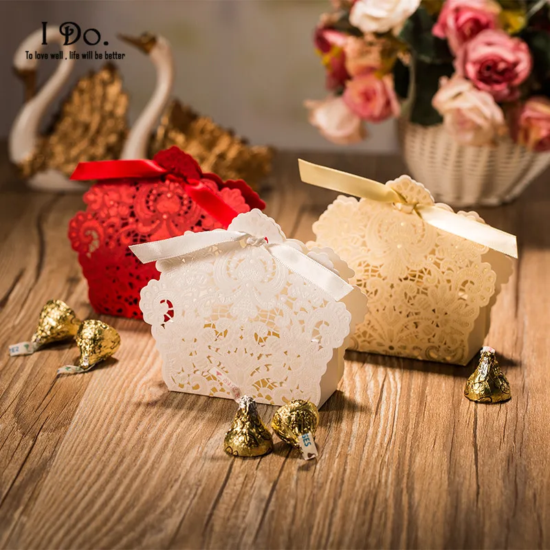 Бесплатная доставка 100 шт. красные/Искусственные коробки для свадебных подарков