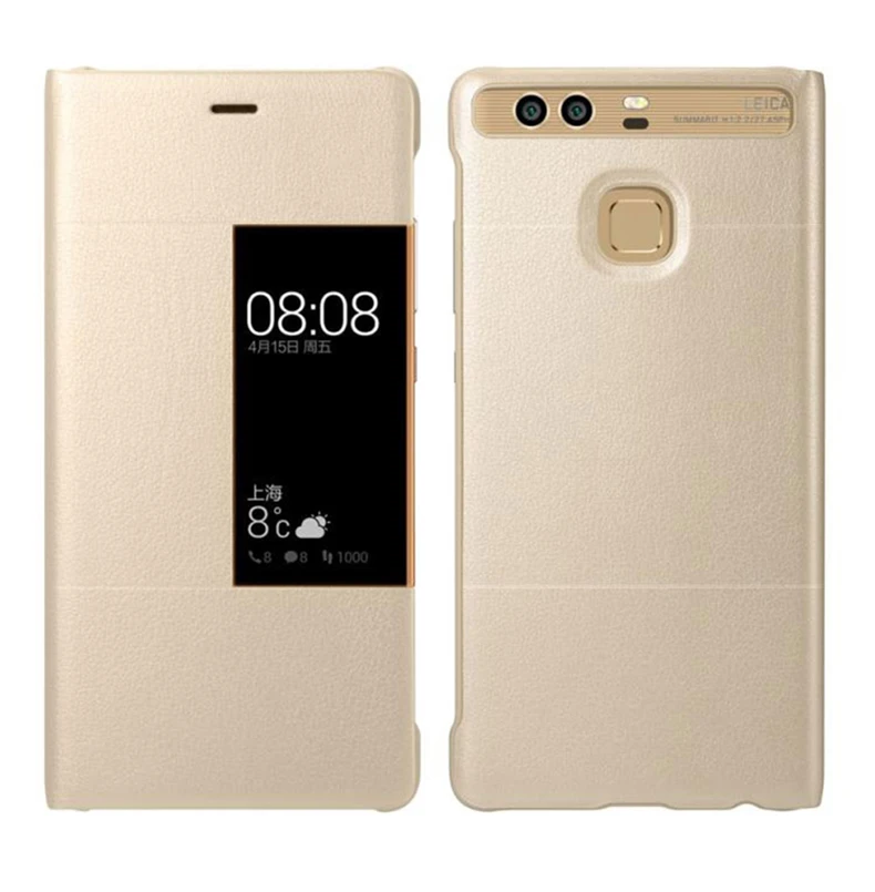 Роскошный чехол-книжка с окошком из искусственной кожи для huawei P9 P9 Plus, Ультратонкий чехол