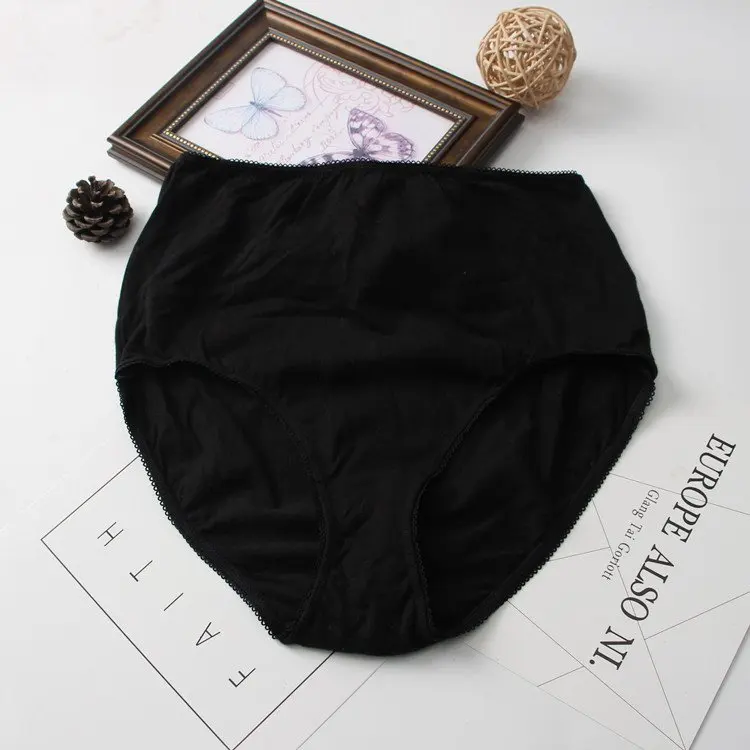 Нижнее белье с высокой талией для женщин ультрабольшие хлопковые трусики