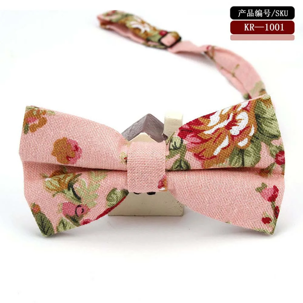 Мужской галстук-бабочка с цветочным принтом в стиле ретро регулируемый высокого