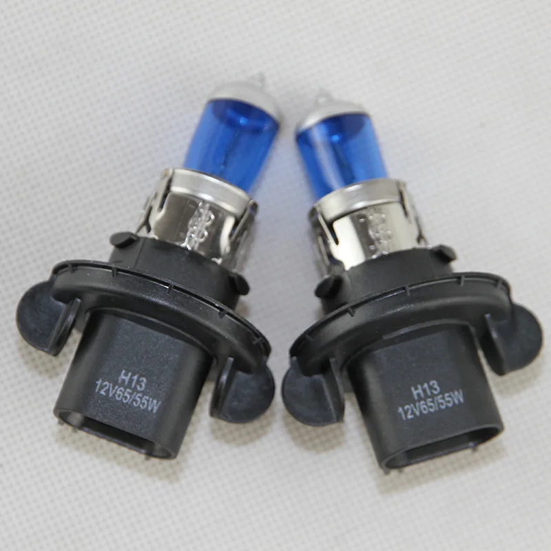 2X H13 9008 12V 55W супер яркий белый галогенный головной светильник, лампы для авто