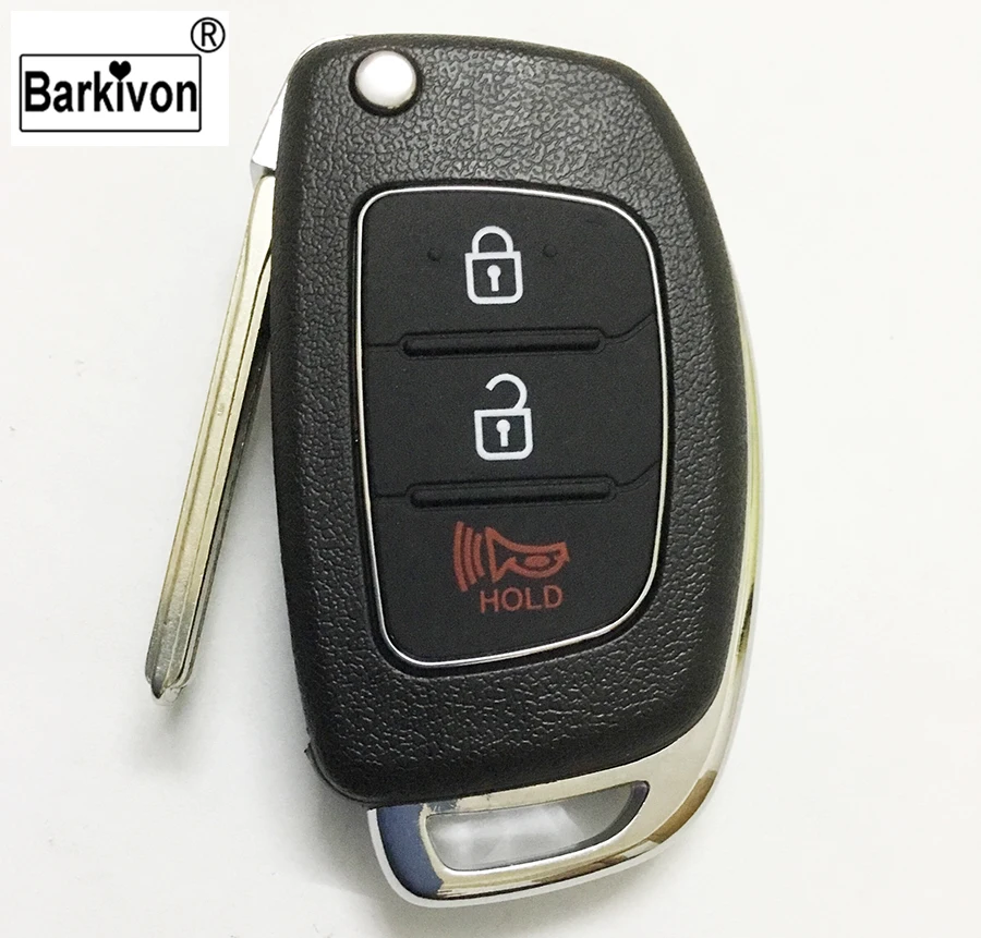Запасной раскладной ключ Barkivon для Hyundai SANTA FE IX35 IX45 Accent I40 3 кнопки | Автомобили и