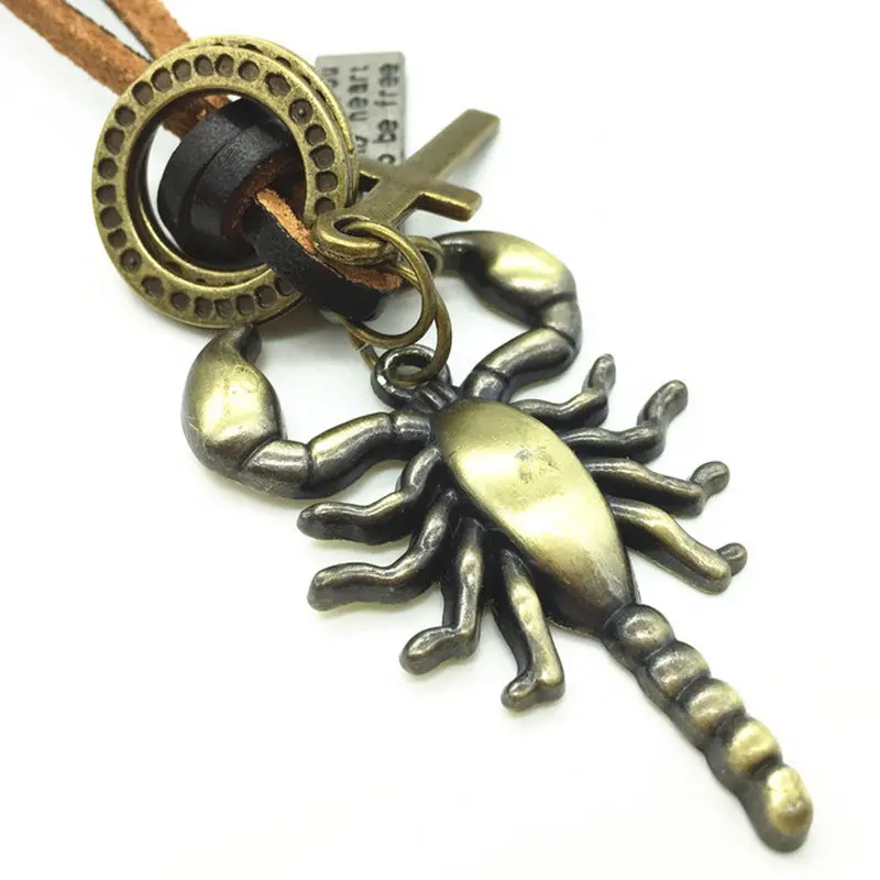 Ожерелье мужское/женское из натуральной кожи модная винтажная подвеска в стиле