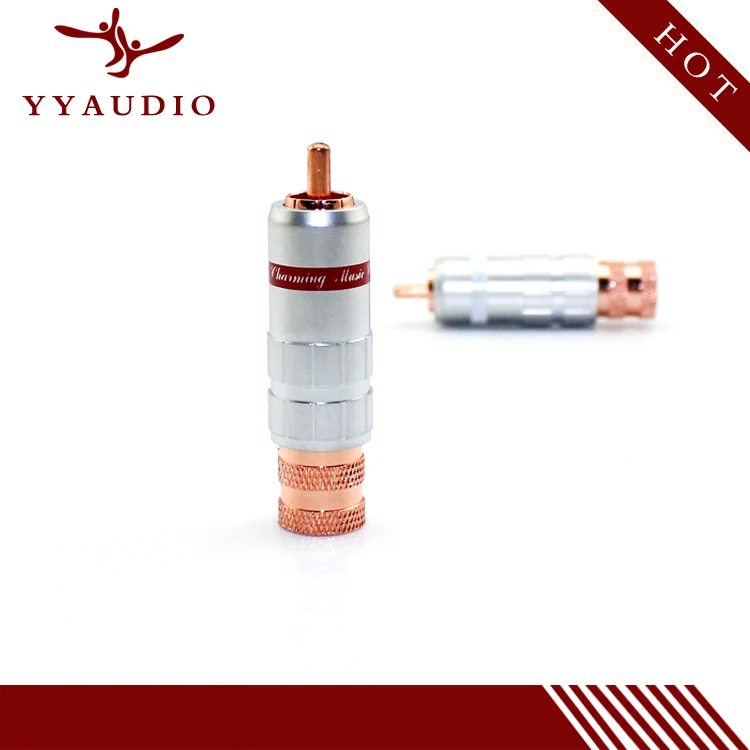 4 шт. новые YYAUDIO 8016 красные медные RCA вилки, сигнальные головки для аудио кабеля