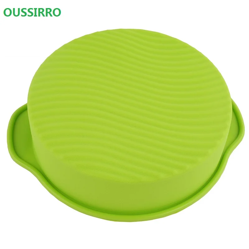 9 inch 28.5*24.5*6.2cm 175g DlY Round Shape 3D Silicone Cake Dies Baking Tools Bakeware Maker Mold Tray Random Color |