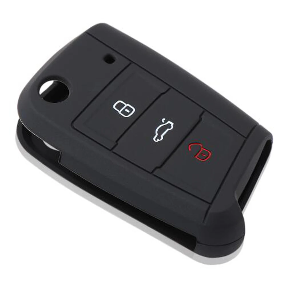 Силиконовый чехол для ключей VW Polo Golf 7 Tiguan Skoda Octavia Kodiaq Karoq SEAT aeca Leon Ibiza 2015 2016