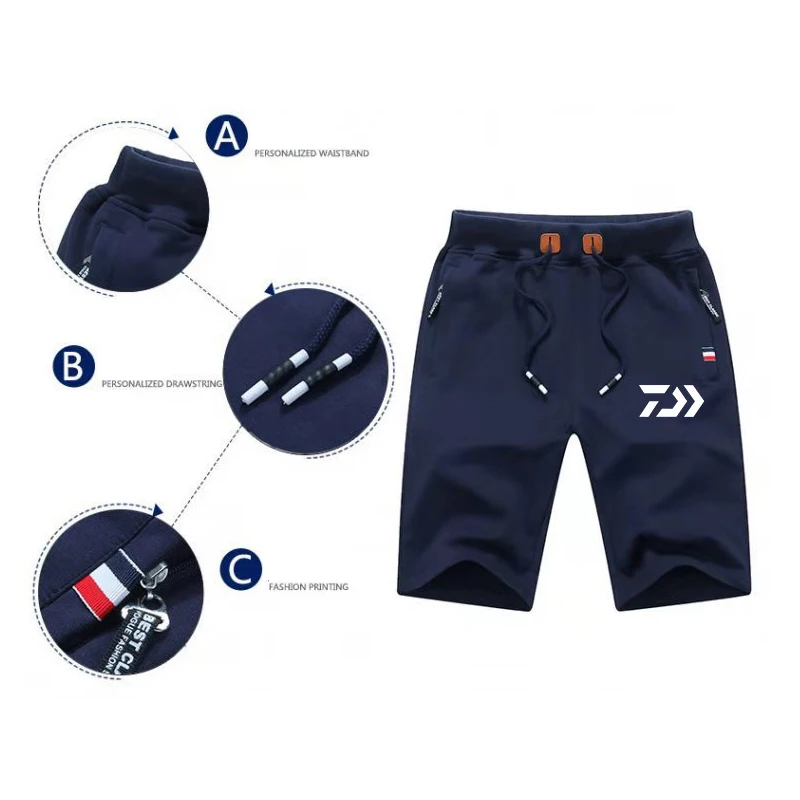 Drop Shipping M-5XL Daiwa Big Size Men Fishing Short Pant Summer Outdoor Hiking Climbing Sports Pants Fishing Clothing Trousers